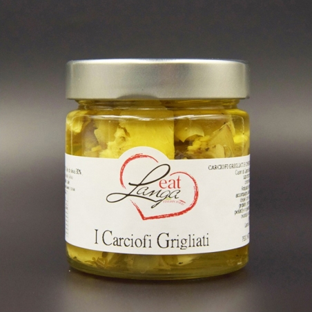 Cuori di carciofi grigliati e conservati in olio di oliva 180g
