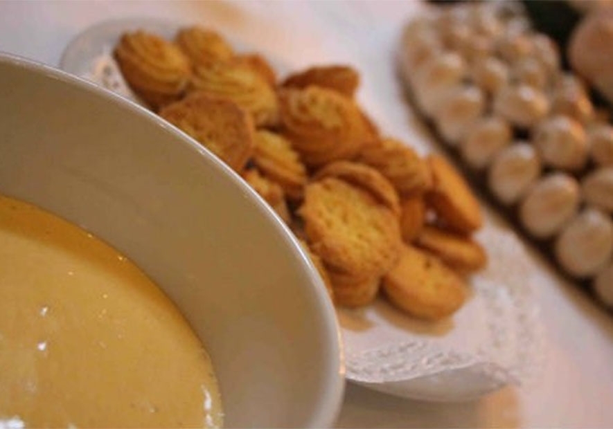 Zabaione alla piemontese con biscotti secchi